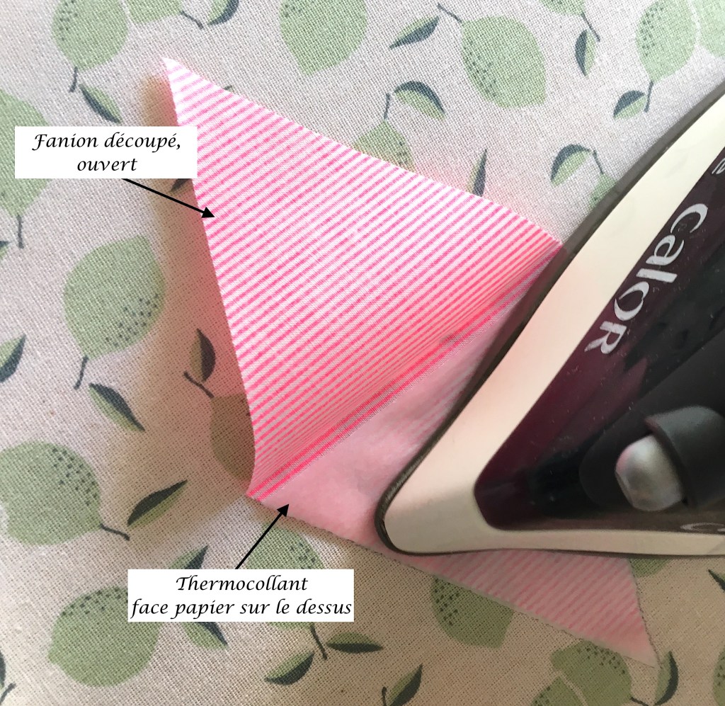 Application du thermocollant