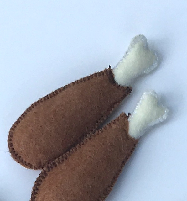 Pilon de poulet en feutrine