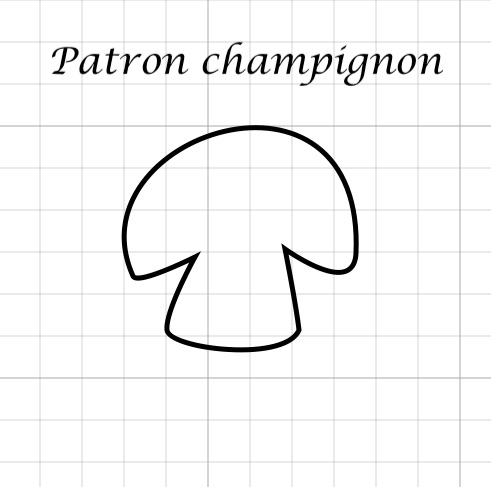 Patron lamelle de champignon