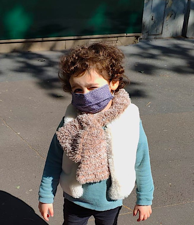 Masque enfant porté