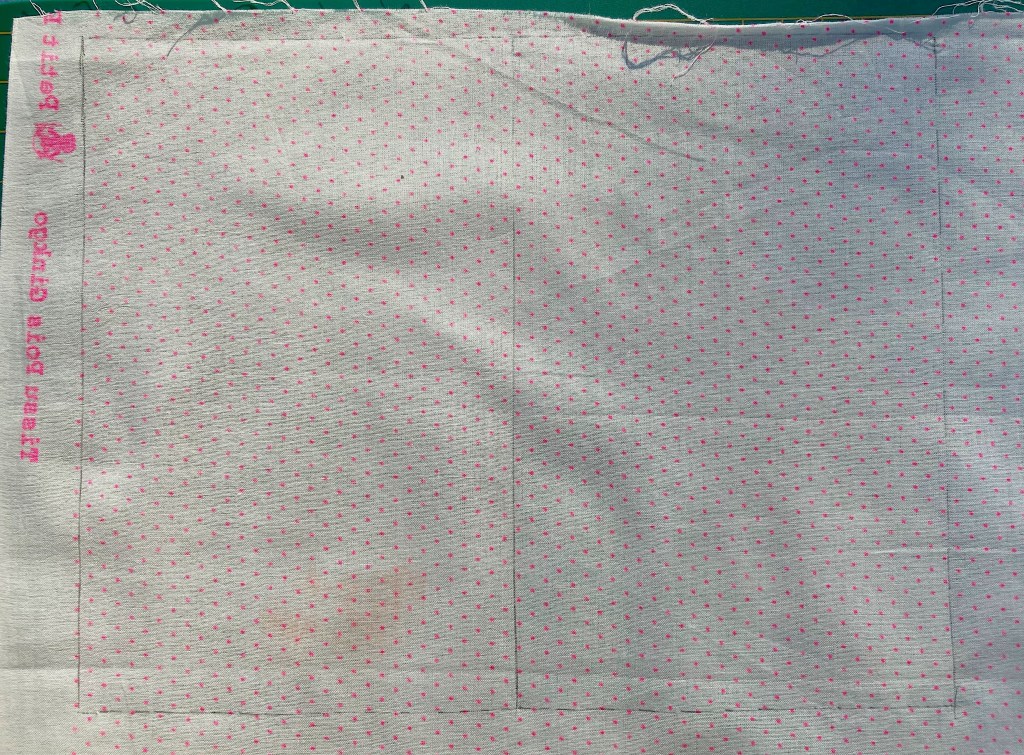 Patron reporté sur le tissu