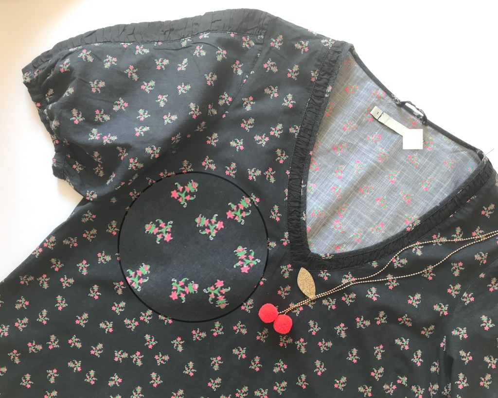 Robe terminée avec gros plan