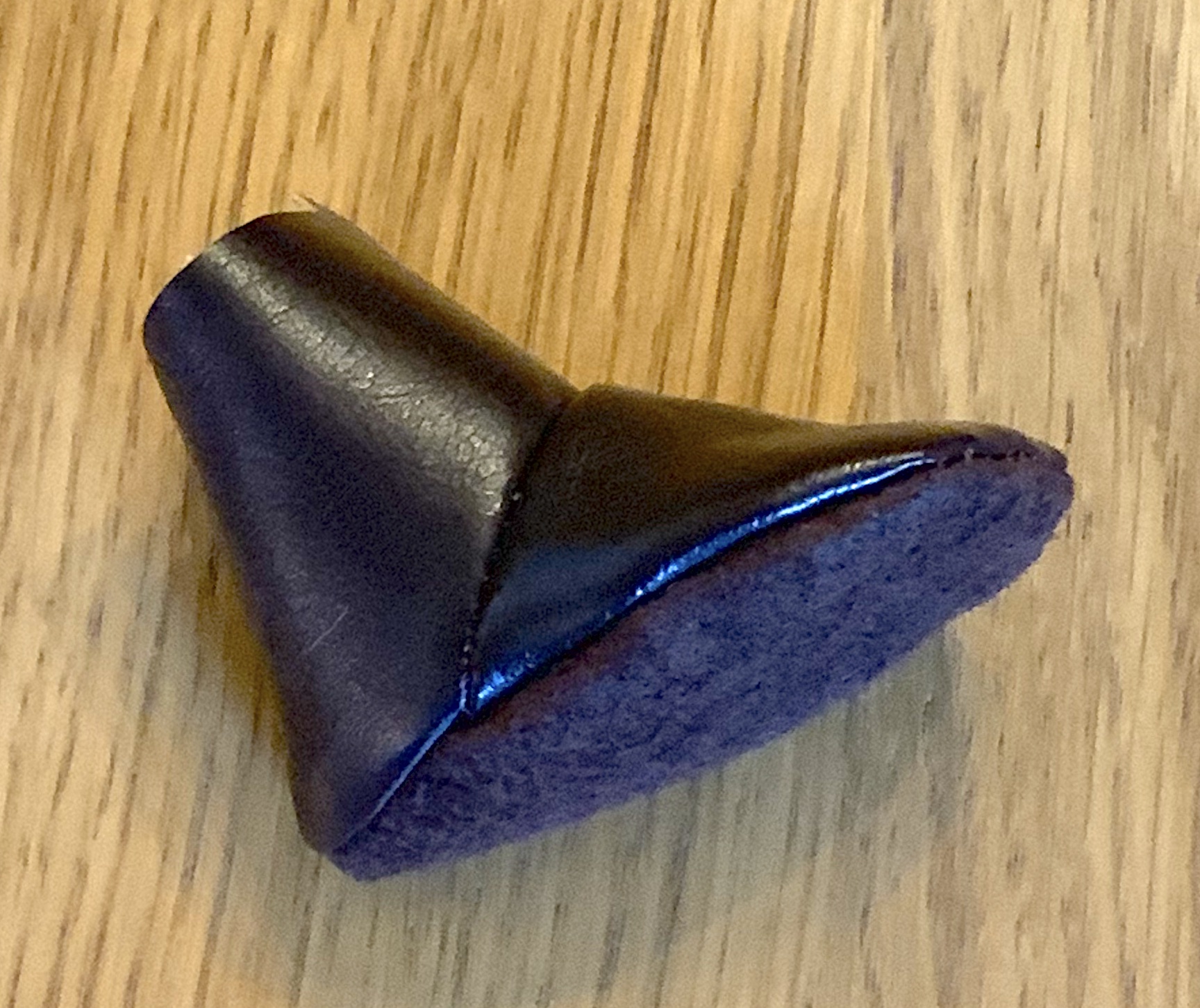 Botte endroit, avant ourlet vue côté