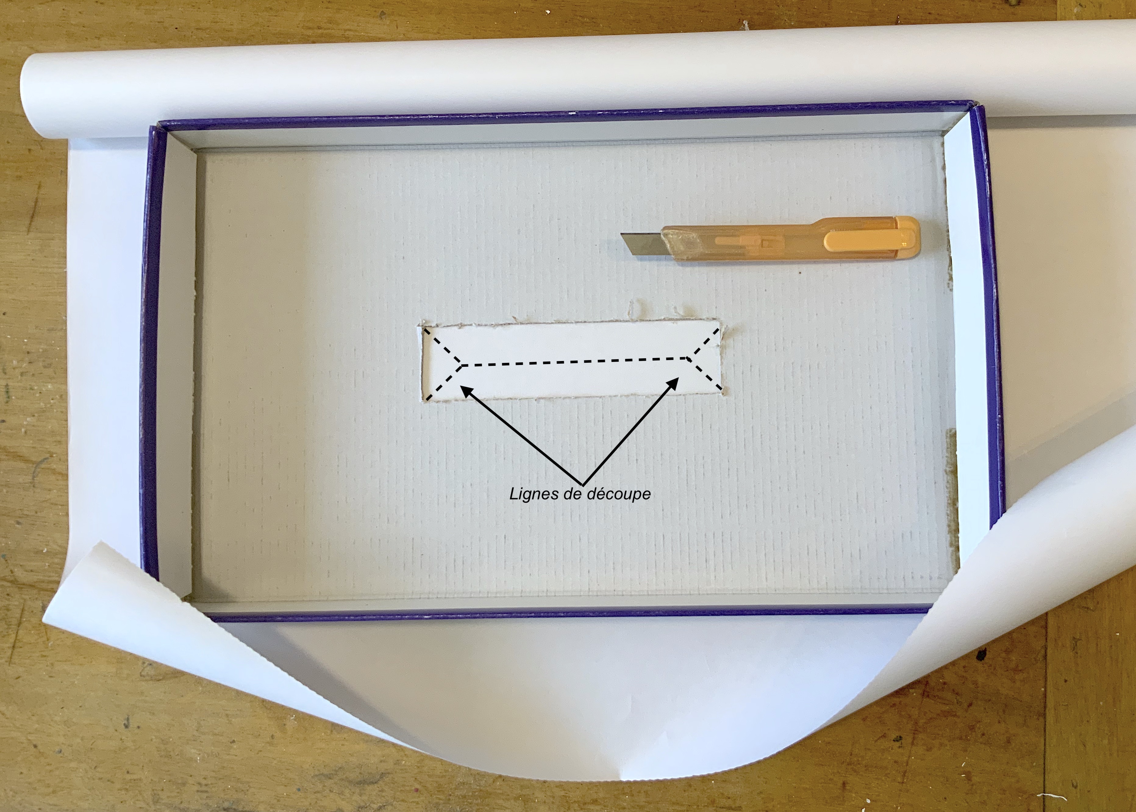 Découpe du couvercle