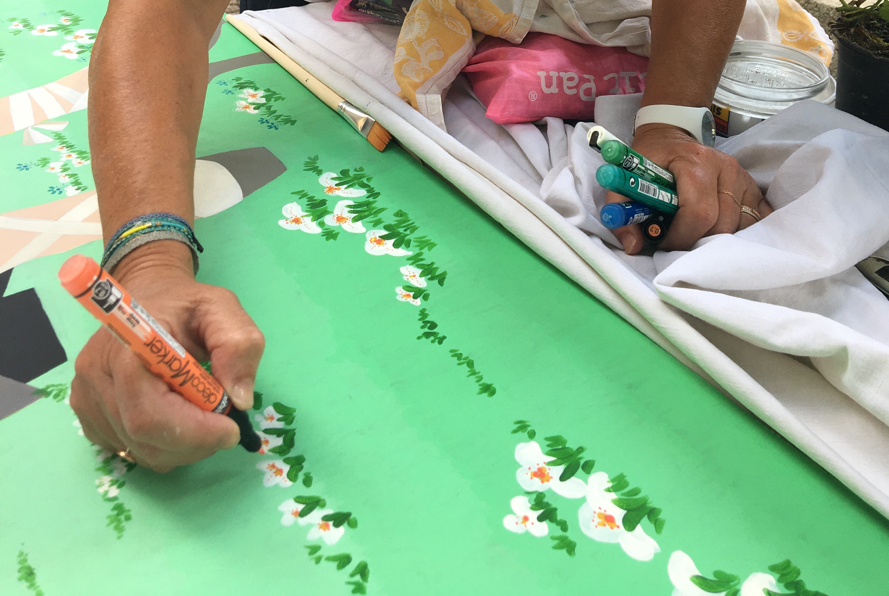 La prairie en cours de réalisation