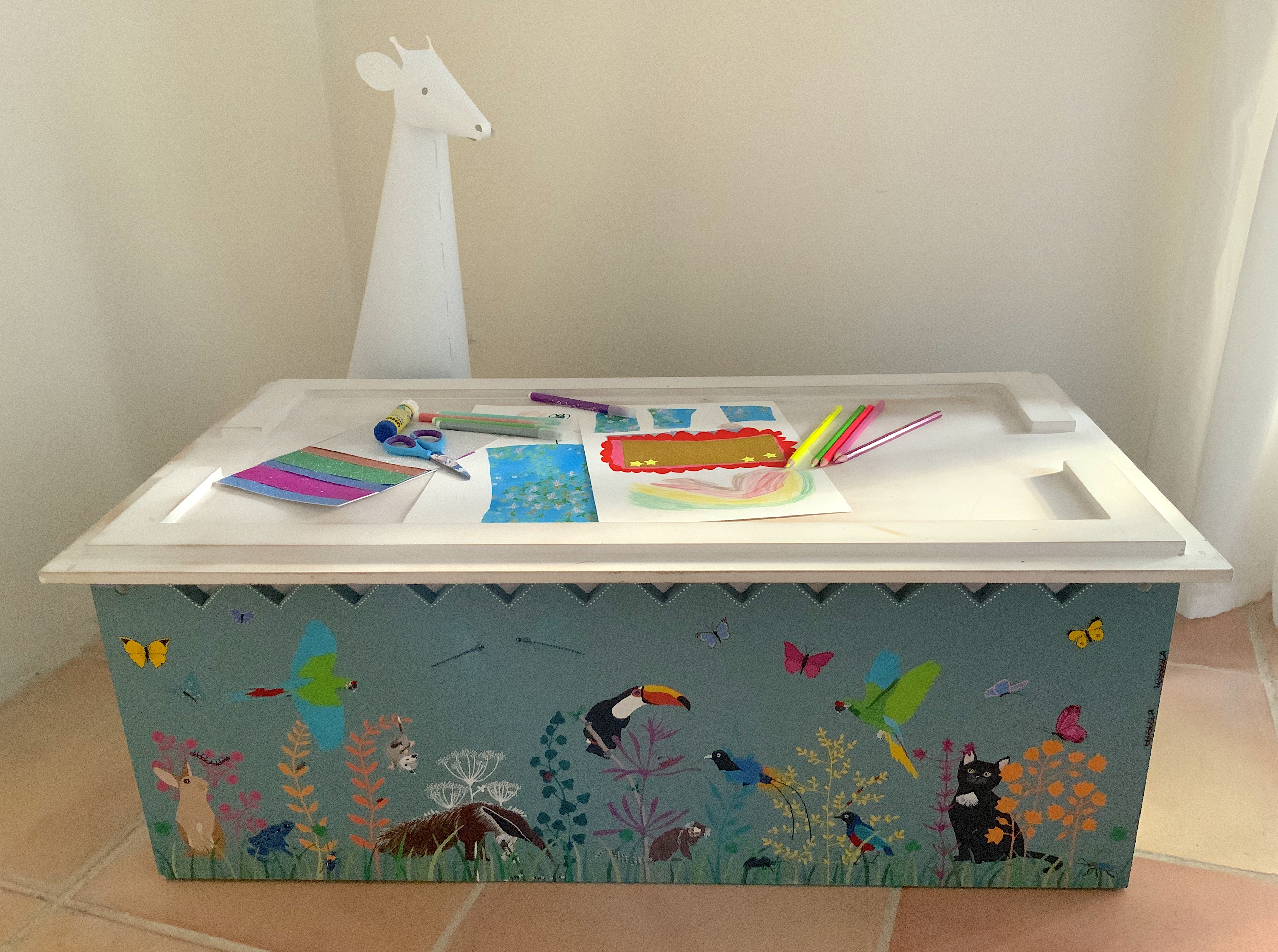 Berceau transformé en coffre