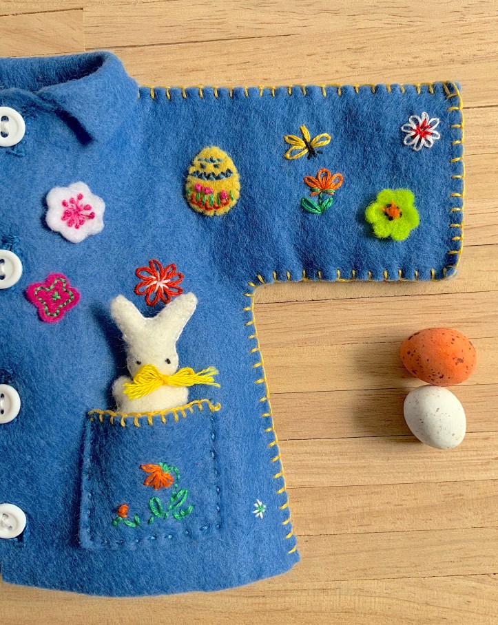 Broderie côté gauche