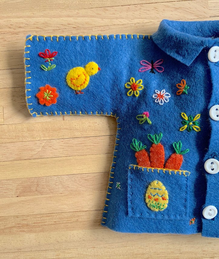 Broderies côté droit