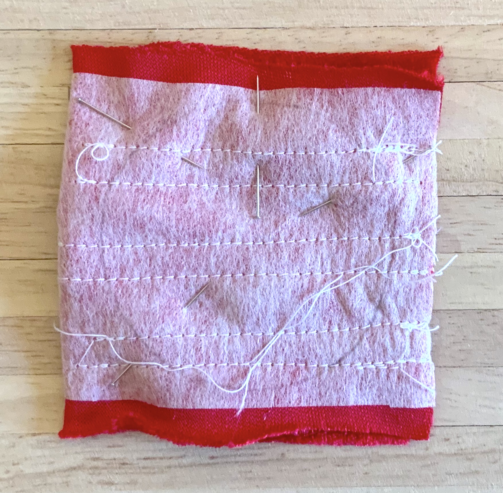 Envers couture des rubans