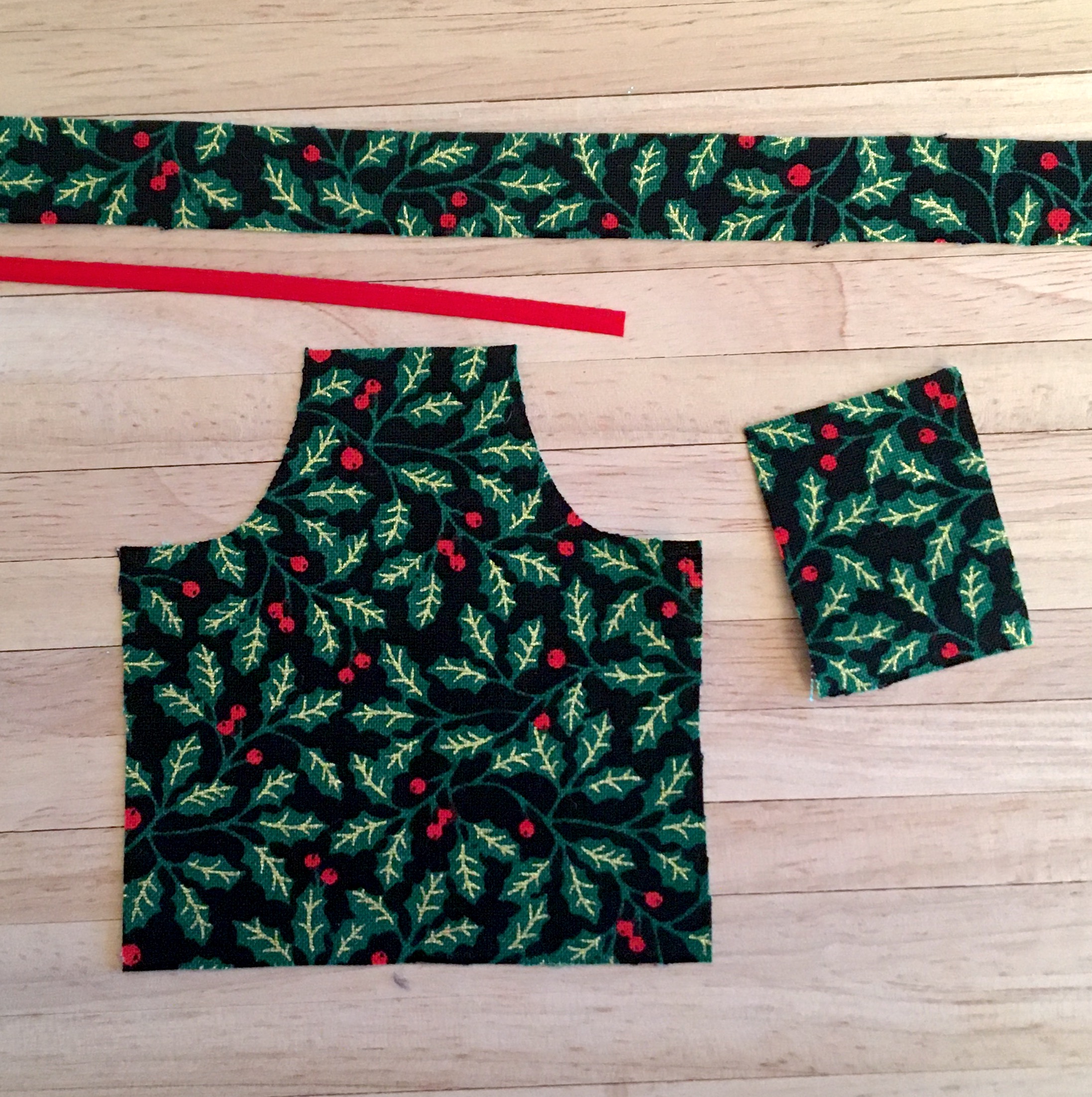 Pièces du tablier coupés