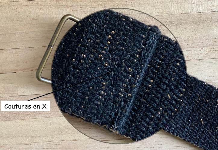 Gros plan de la couture en croix