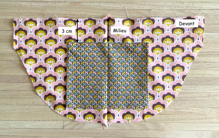 Poche face avant du sac