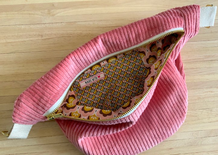 Vue intérieur du sac terminé